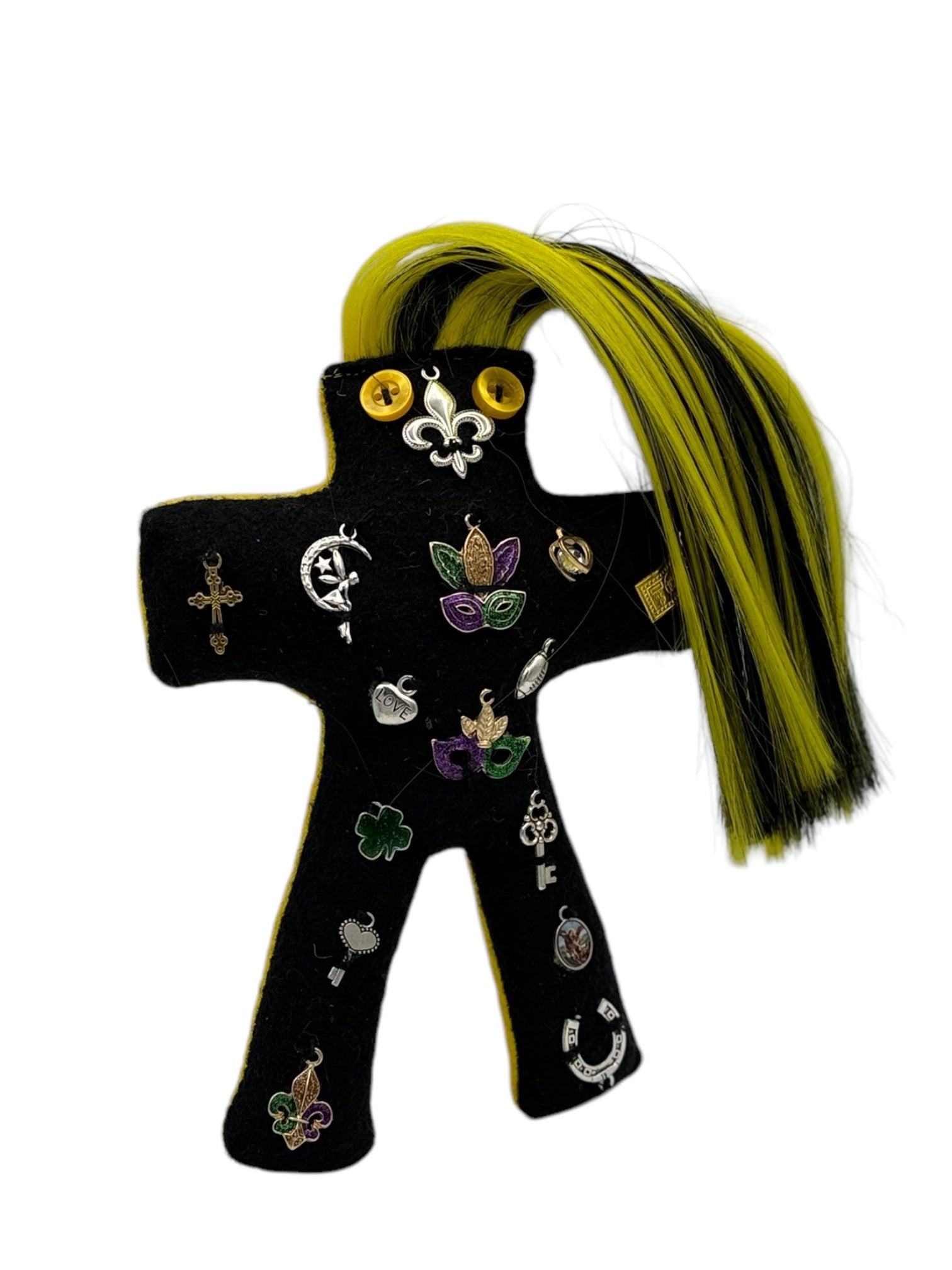 Mardi Gras Dolls - Black/Yellow