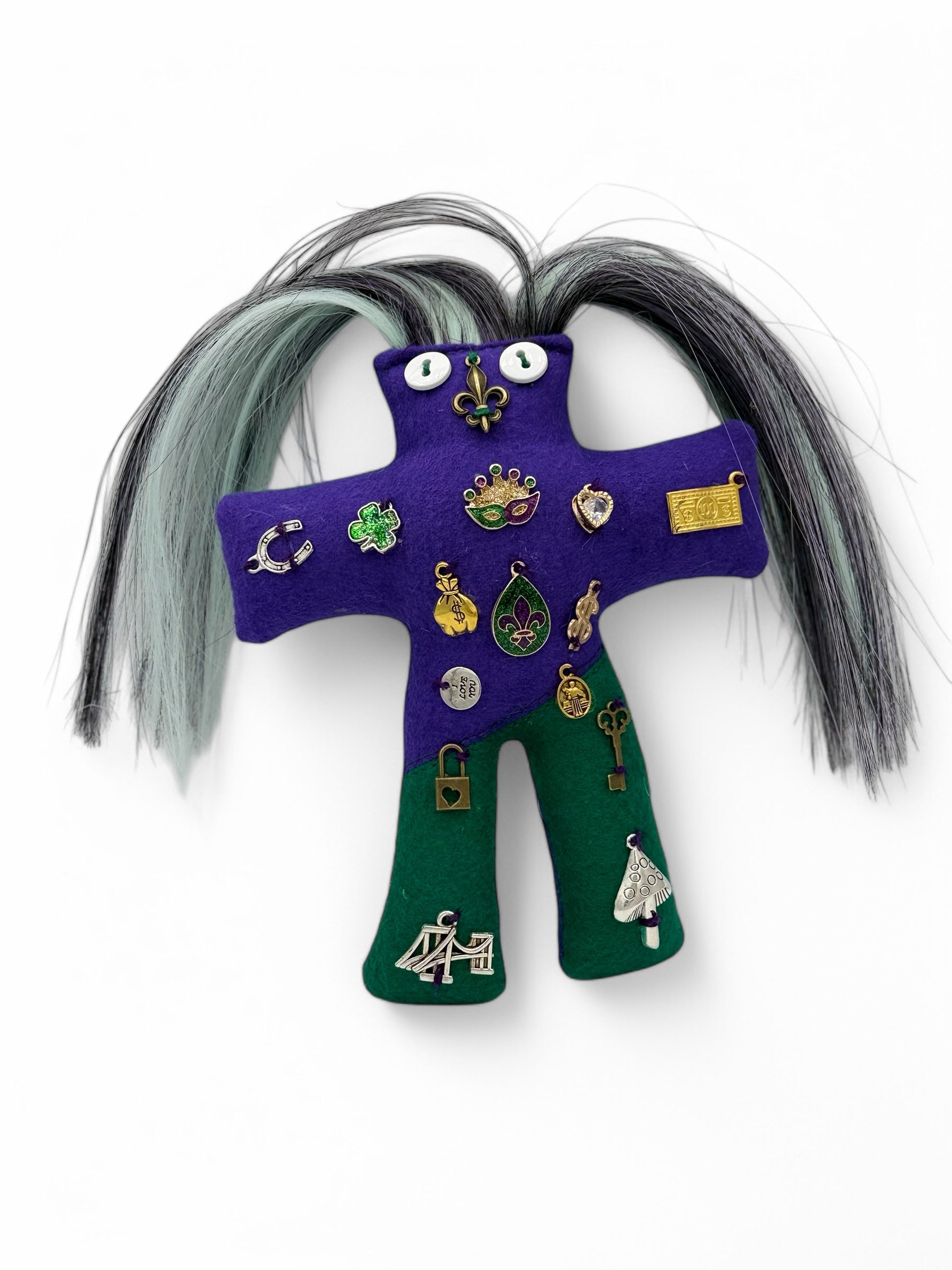 Mardi Gras Dolls - Purple/Green - Color Split