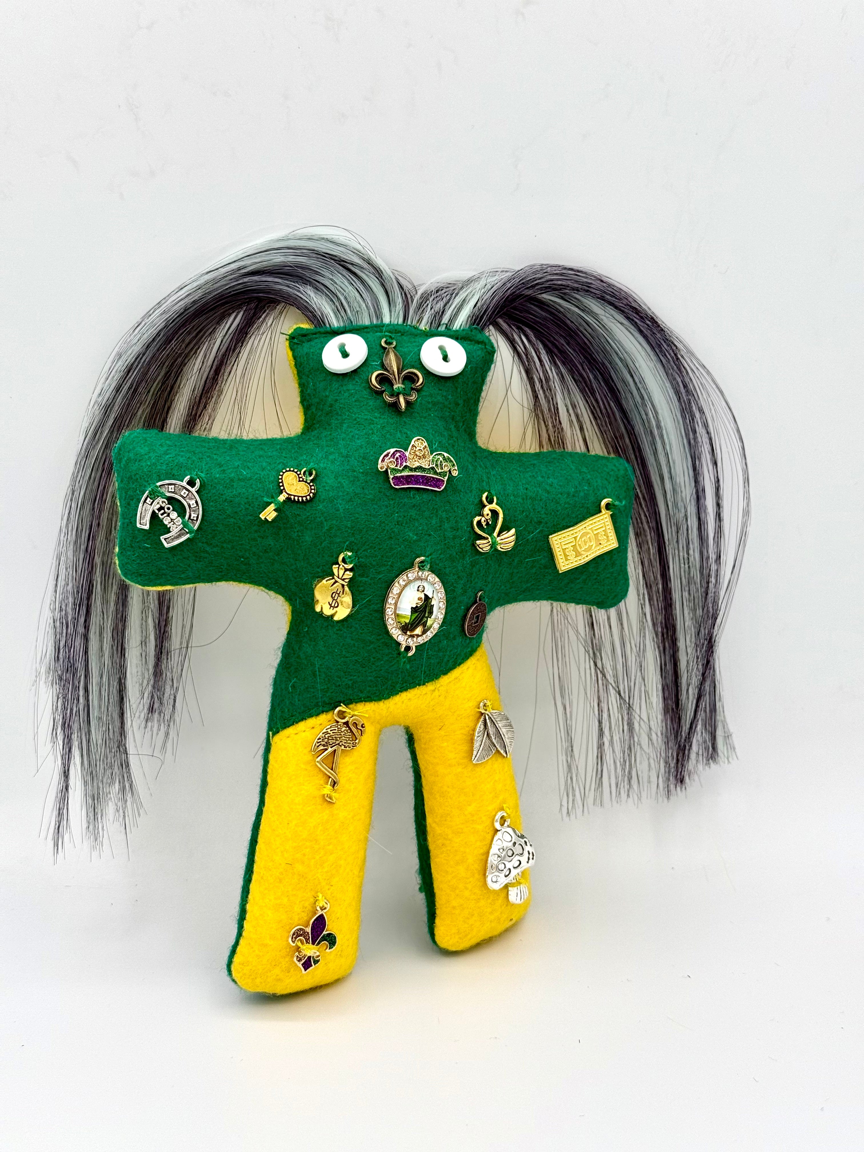 Mardi Gras Dolls - Green/Yellow - Color Split