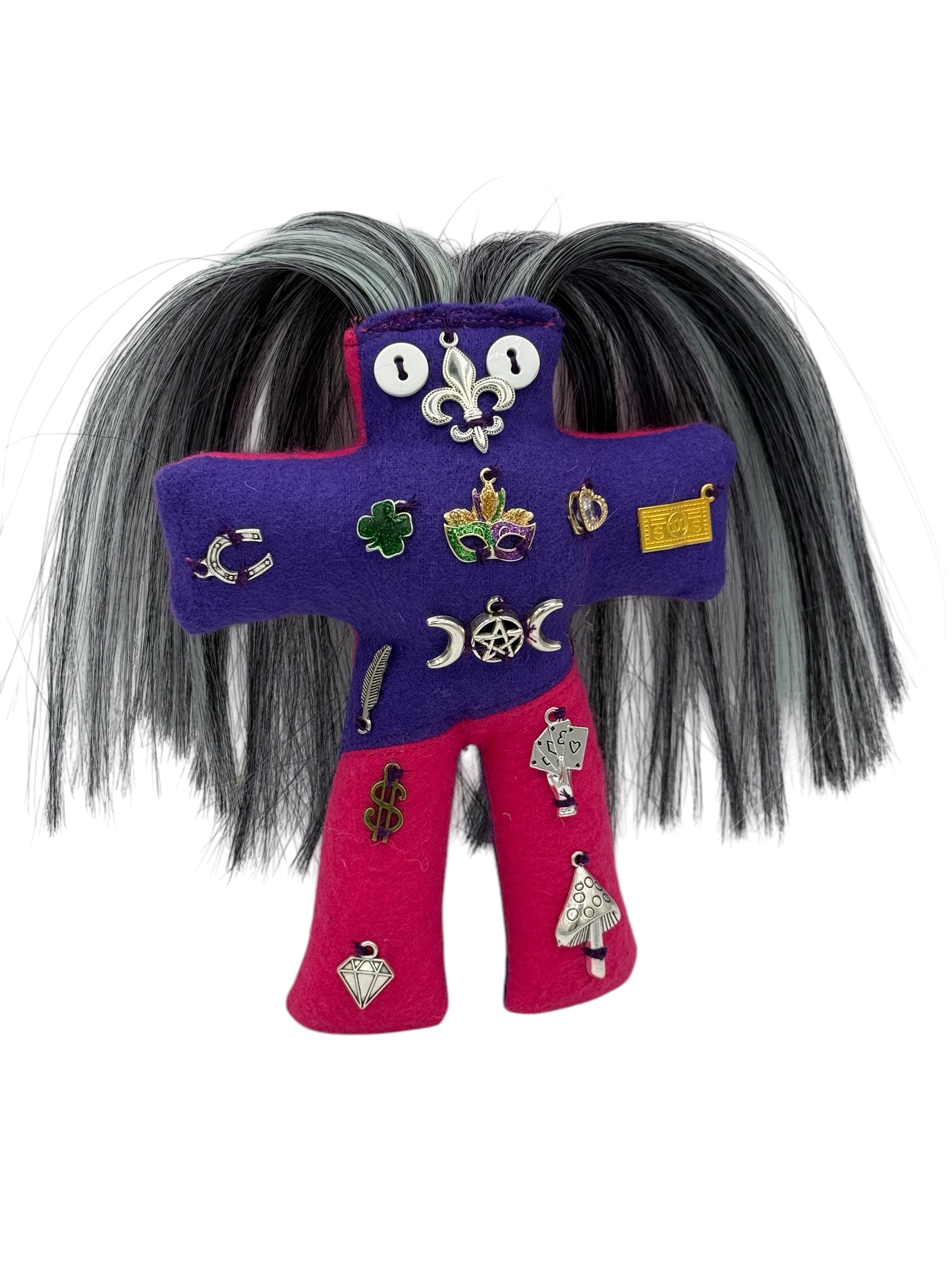 Mardi Gras Dolls - Purple/Red - Color Split