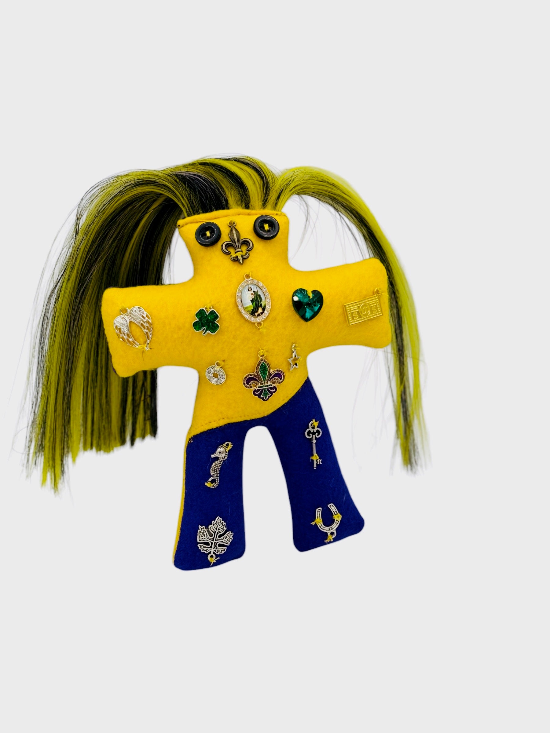Mardi Gras Dolls - Yellow/Purple - Color Split