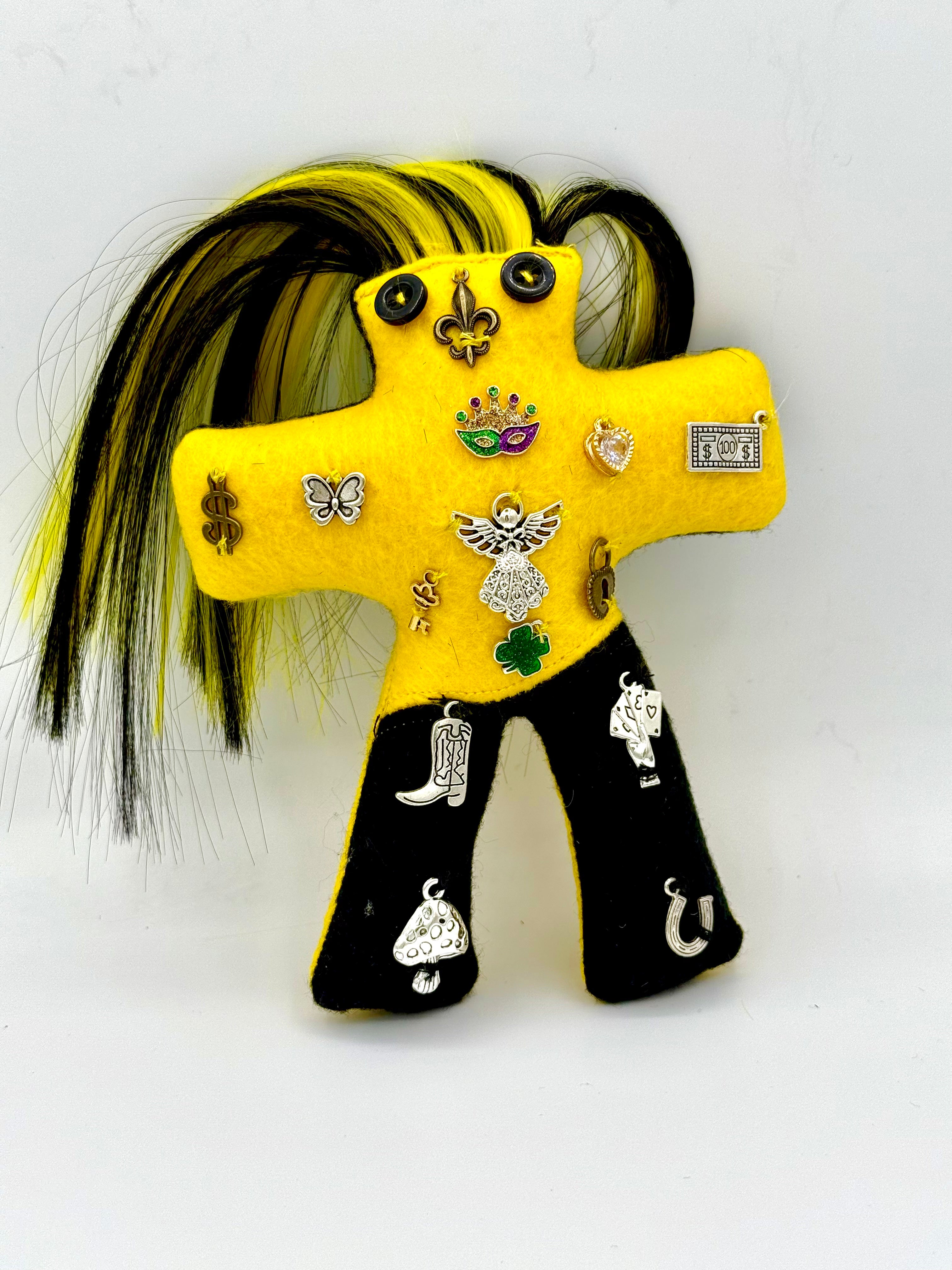 Mardi Gras Dolls - Yellow/Black - Color Split