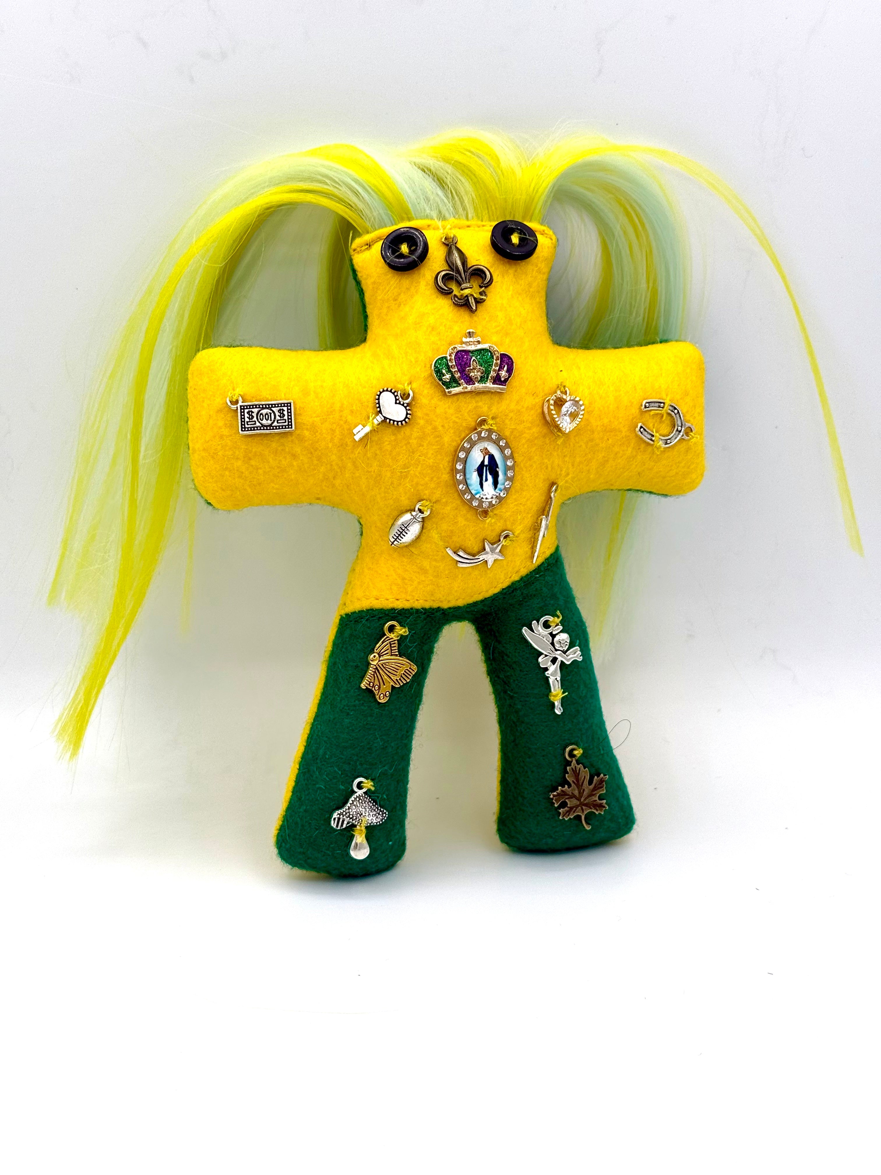 Mardi Gras Dolls - Yellow/Green - Color Split