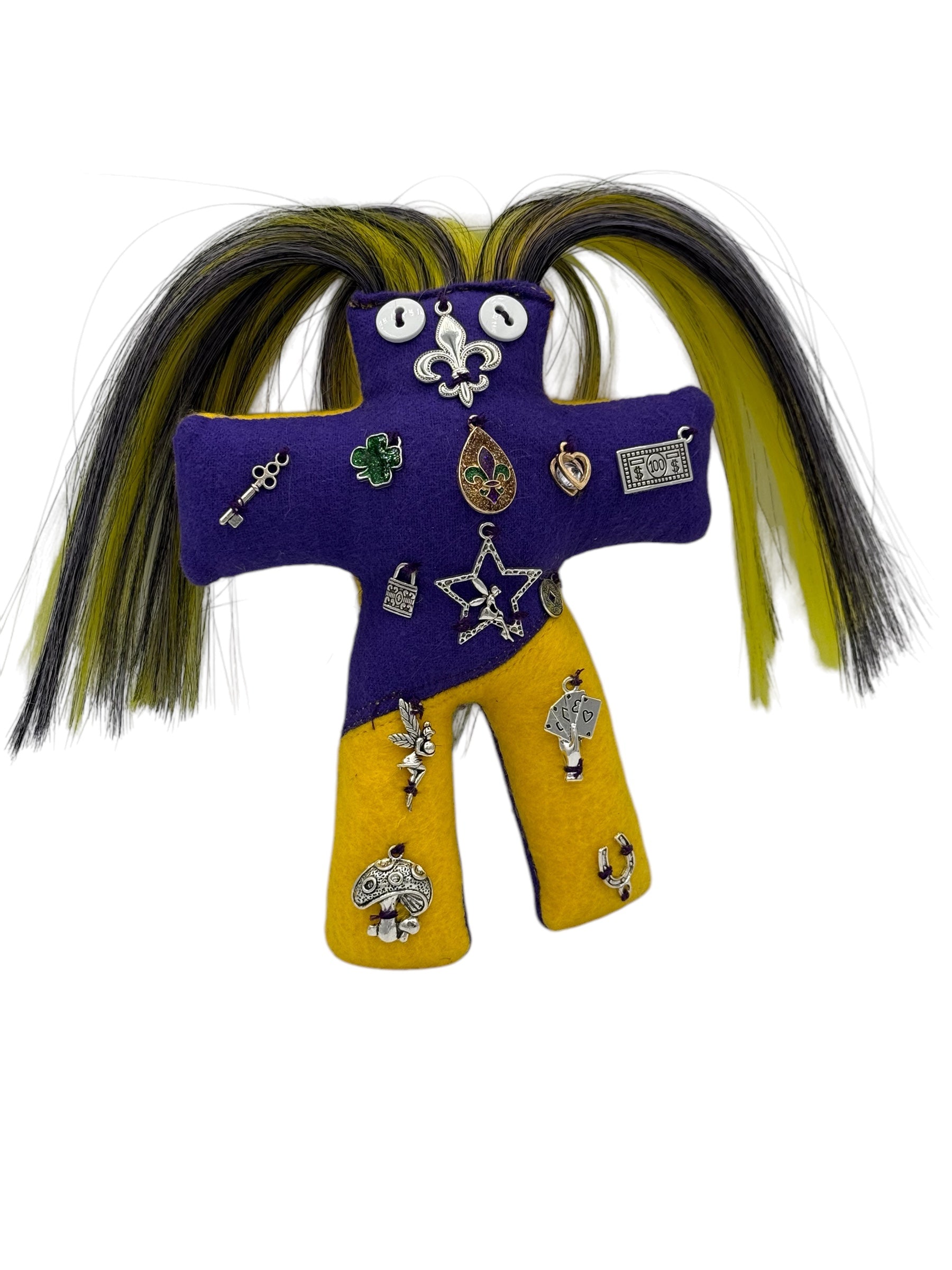 Mardi Gras Dolls - Purple/Yellow - Color Split
